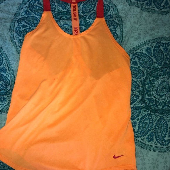 bright orange nike top